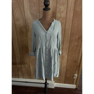 C&A Women’s button-down shirt dress with a tiered waist Blue Size EUR 34